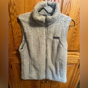 Patagonia gray fuzzy vest